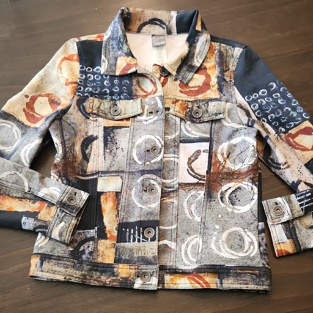 Abstract Patterned Women's Shirt/Jacket  SZ  SM